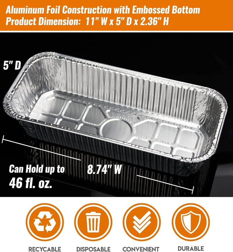 NUPICK 35 Pack Drip Pan Compatible for Weber SmokeFire EX4 / EX6 / EPX6, Genesis II 400/600, Summit 400/600 Series Grills, Fit for Weber 36” & 28” Griddle, 11.4" x 2.9" x 4.75" - Image 2